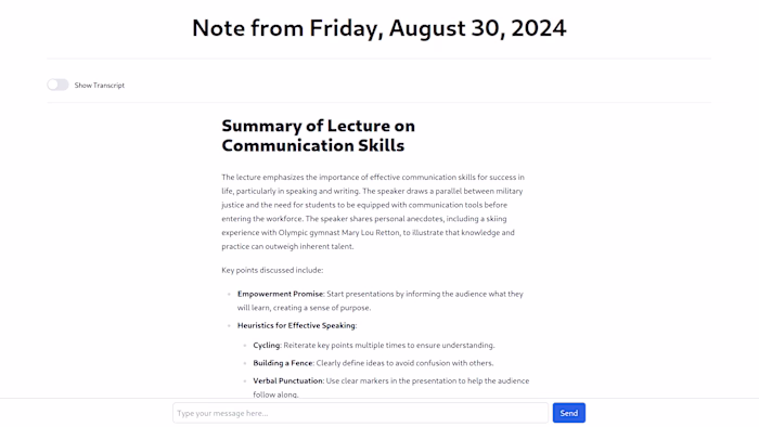 AI-Powered Note Taker