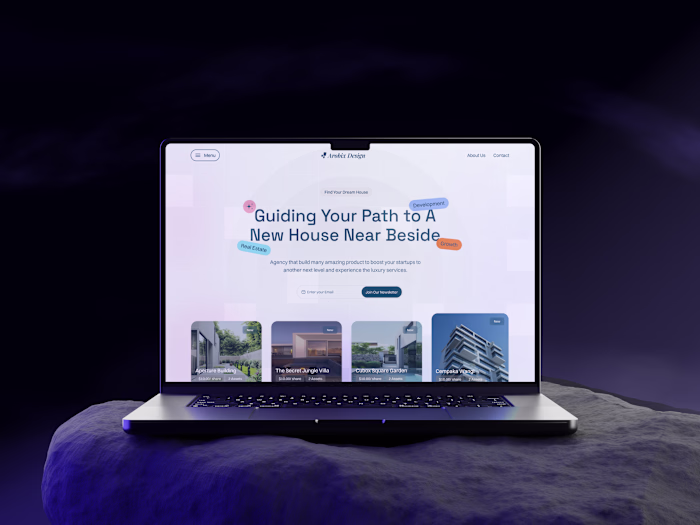 Real Estate Landing Page Hero Section UI Design 🔹 Short Des...