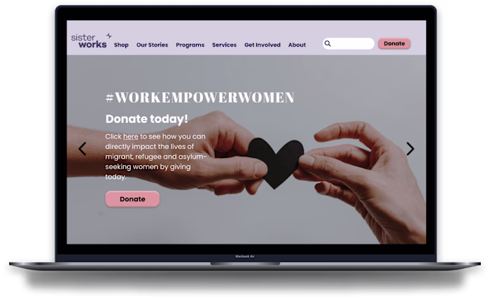 SisterWorks | Website & Mobile Redesign