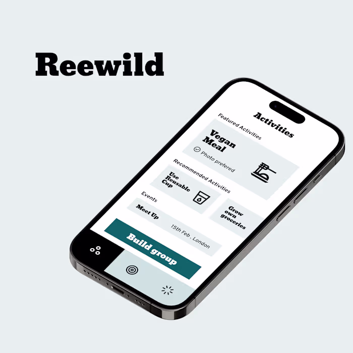 Rewild Sustainability App Design
