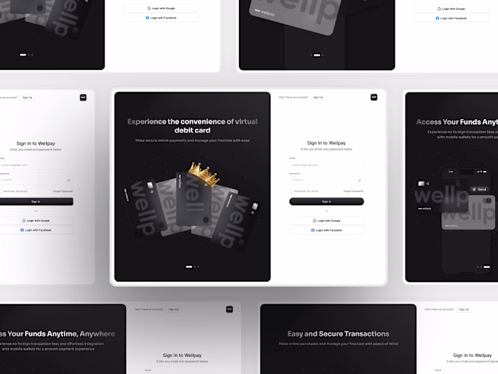 Wellpay Virtual Card - Login Page