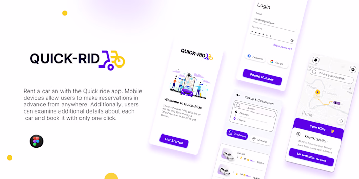 Quick-Ride car pooling app :: Behance