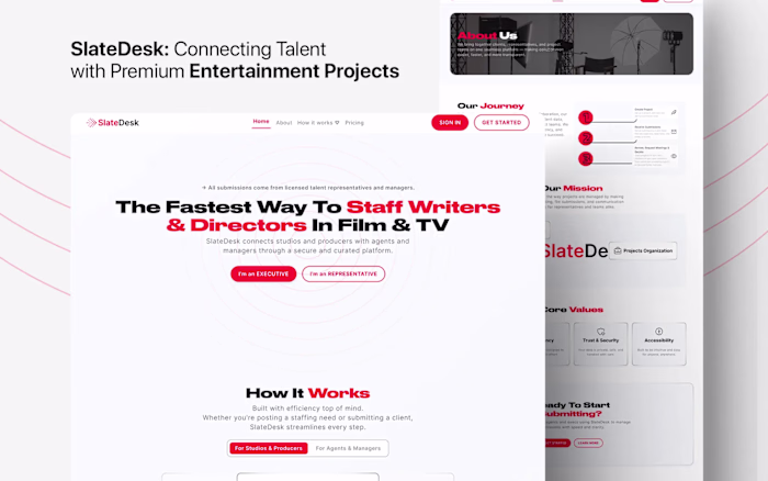 SlateDesk, Film & TV Talent