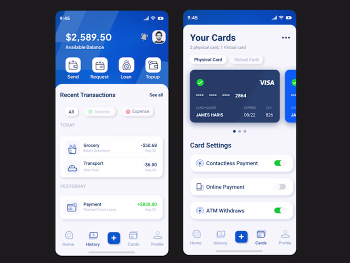 Banking App UI/UX With Figma