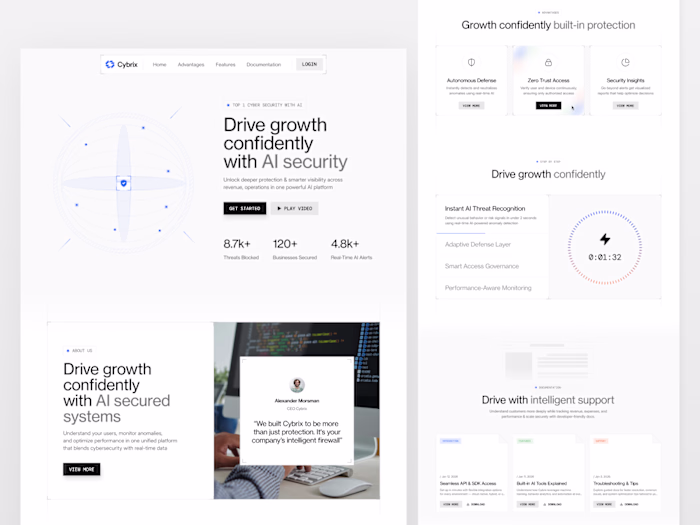 Cybrix - AI Cyber Security Landing Page