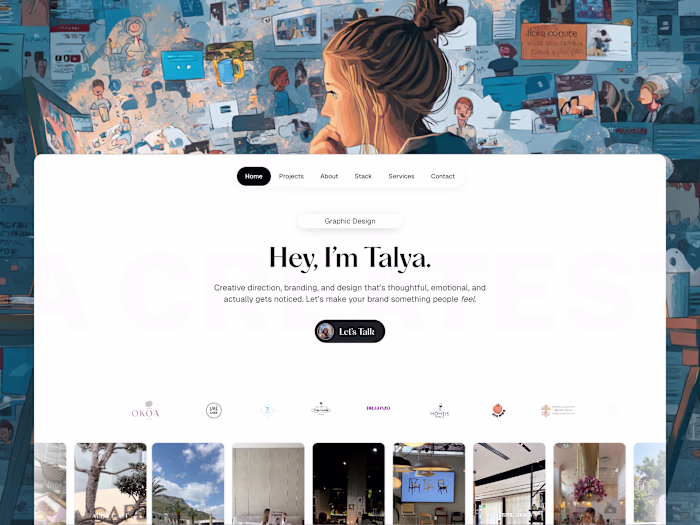 Talya Creates • Portfolio Website for a Social Media Manager