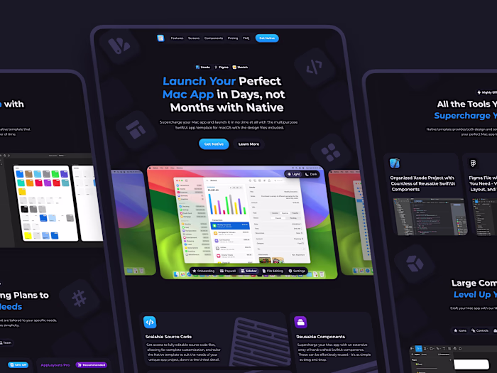 Native for macOS - Landing Page in Framer