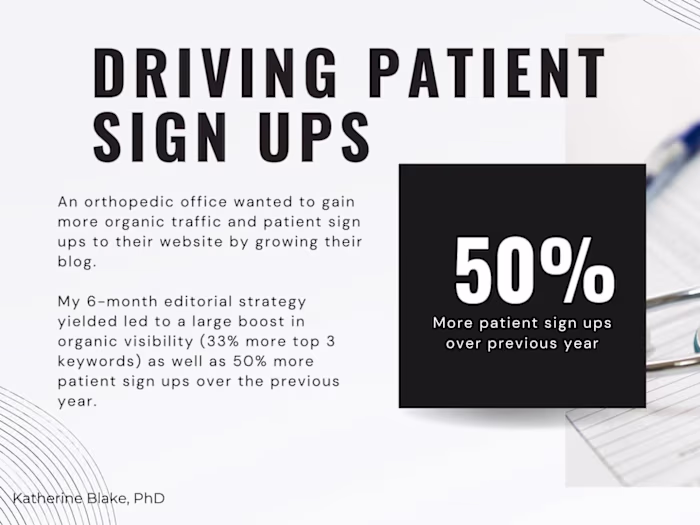 Driving Patient Sign-Ups (SEO for Conversion)