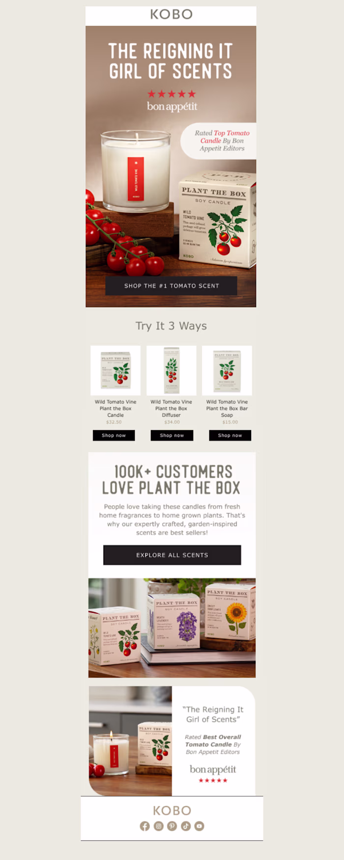 Email Campaign - KOBO Candles