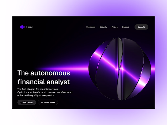 Hero section | FinAI