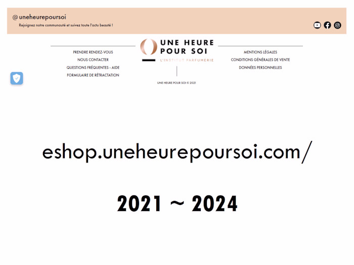 "Une Heure Pour Soi" - French cosmetics e-commerce website
