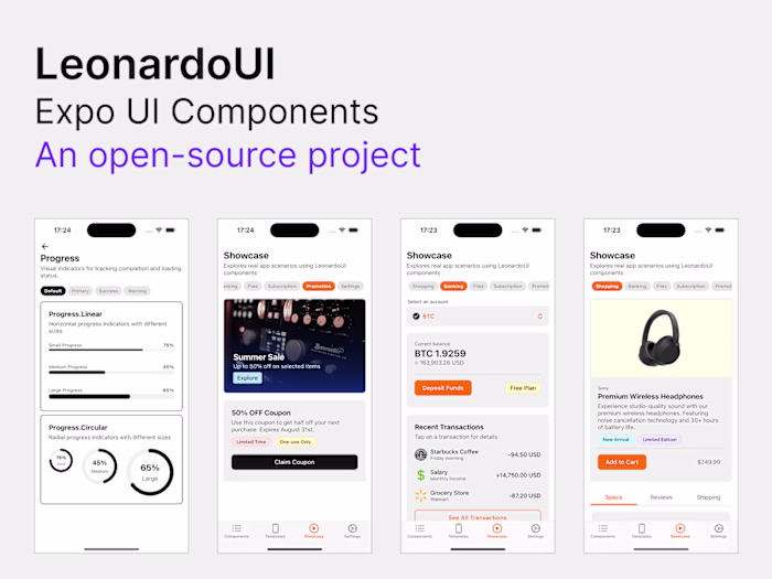 LeonardoUI – Expo UI Components