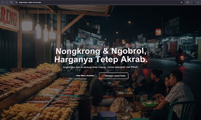 landing page website for an angkringan stall https://angkrin...