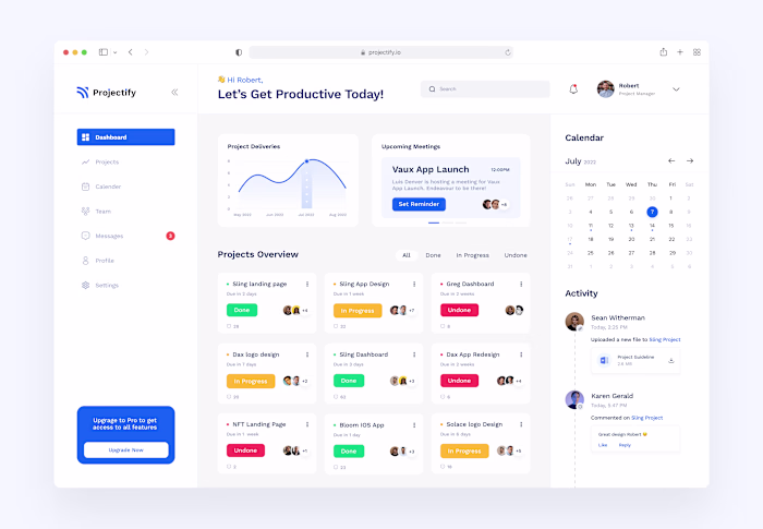 Projectify - Project Management Dashboard