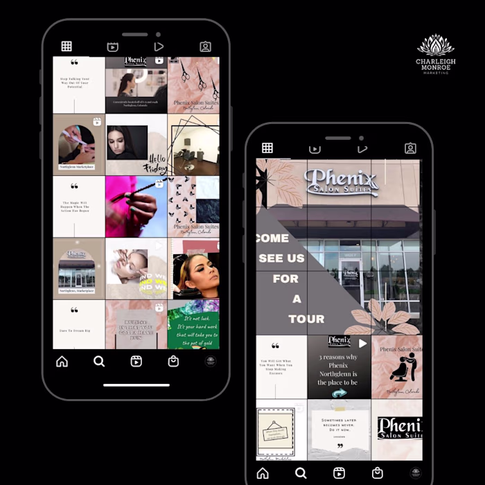 Social Media Management for Phenix Salon Suite Franchise 