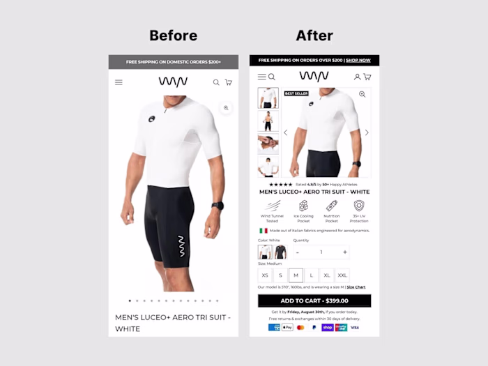 Shopify Product Page for Clothing Store