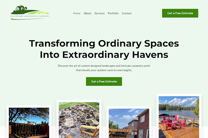 Website for a Landscaping Company