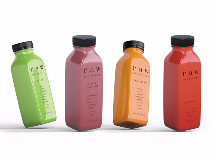 Packaging Design For Raw Cold Pressed