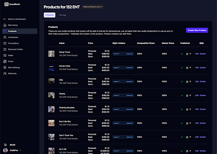 Full Stack Development of Music Licensing Platform