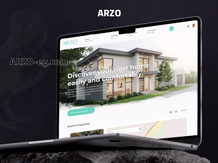 Real Estate Platform with Interactive Map & Modern UI (ARZO)