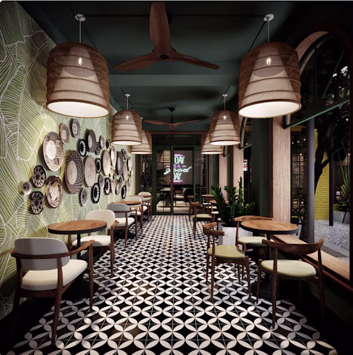 3D layout of the coffee