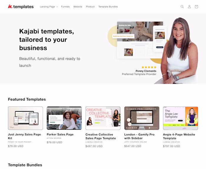 Preferred + Kajabi Vetted Template Creator