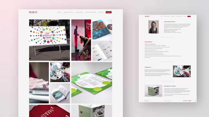 Custom portfolio site for graphic designer