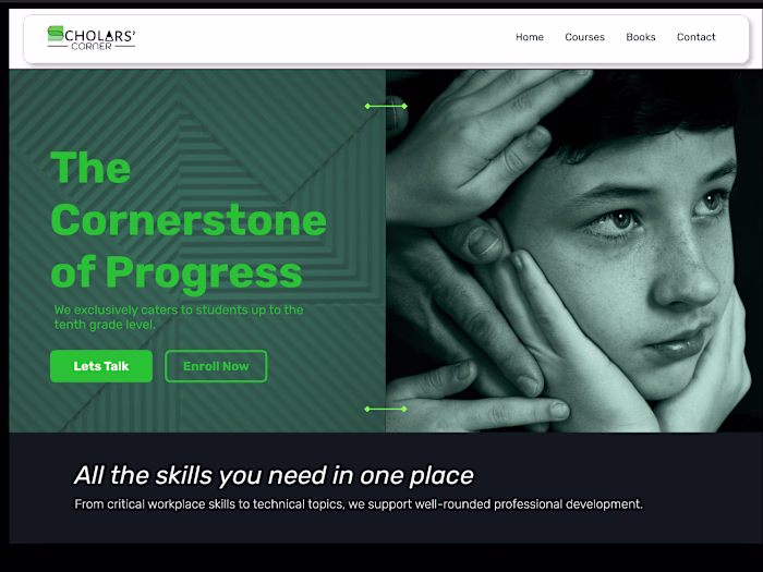 UI/UX Design for an educational institution