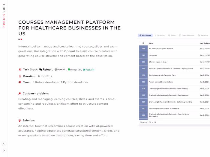 Courses Management Platform