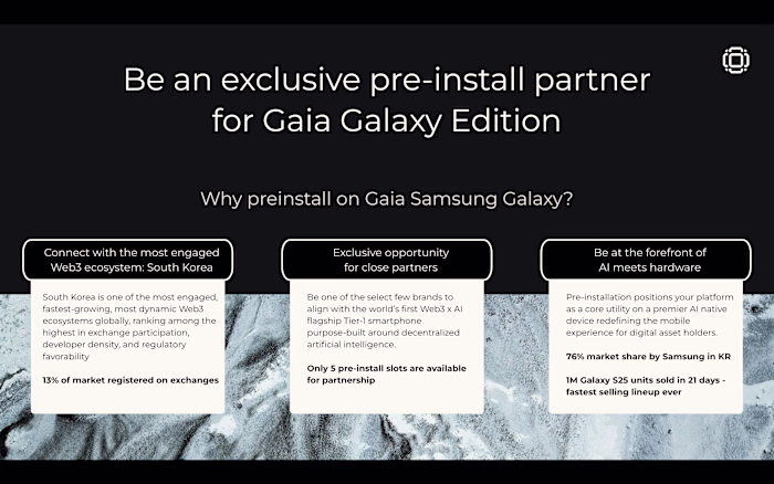Pitch Deck for Gaia AI co-sponsorship opportunity at Korea B...