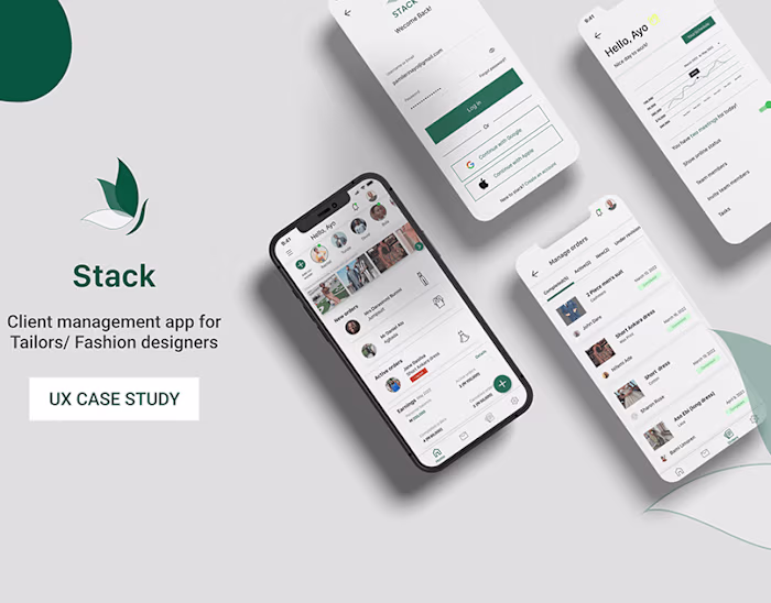 Client management app for Tailors/ Fashion designers:: Behance