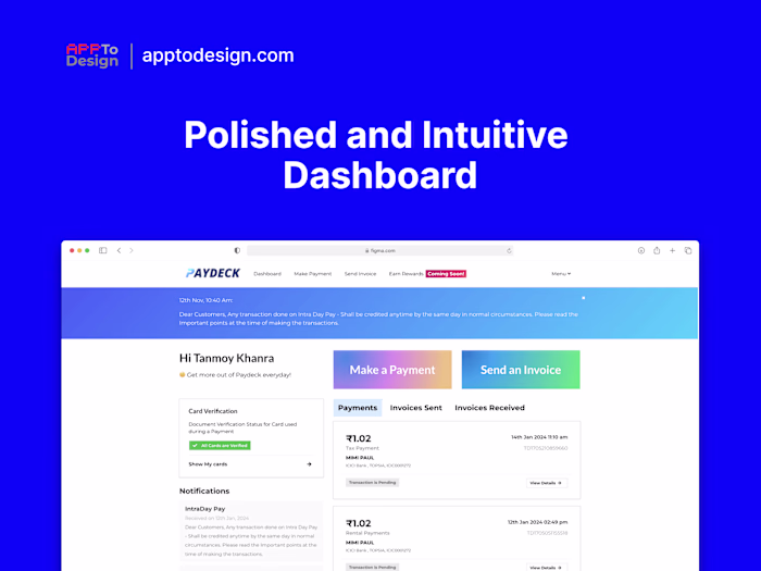 Card Payments Web App Solution, 2M+ Users