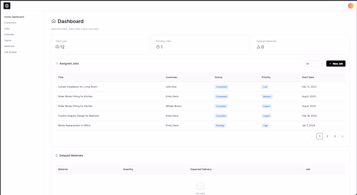 Job Management System
