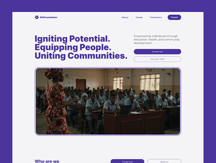Web Design & Development for BIGFoundation