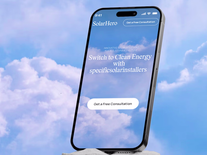 Landing page Redesign: SolarHero Clean Energy :: Behance