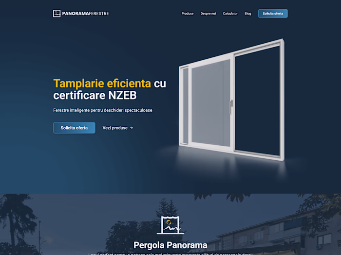 Panorama Ferestre website design