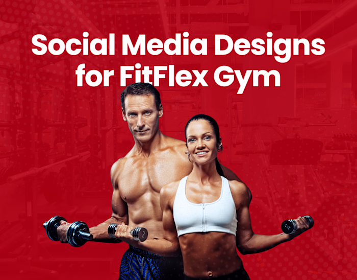 Social Media Designs for FitFlex Gym 