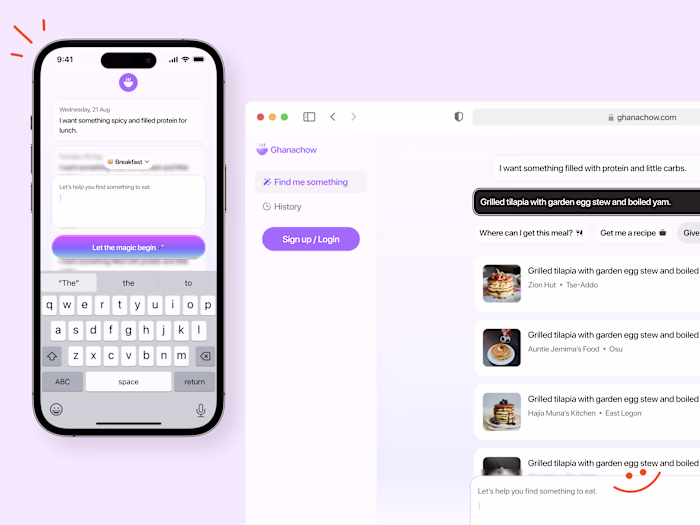 Ghanachow Web App - Food Recommendation