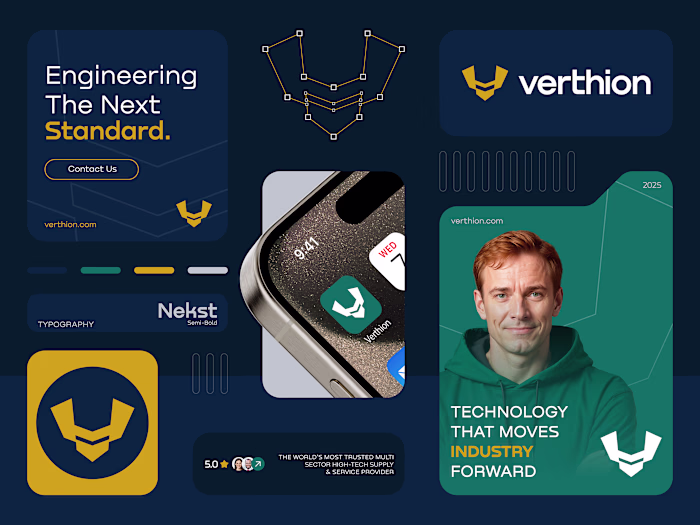 Verthion - Logo & Branding for High-Tech Supply & Service Pr...