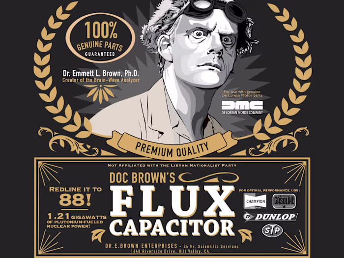 Doc Brown's Flux Capacitor poster