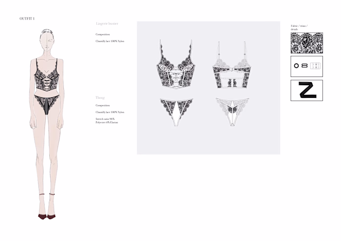 A feminine and sensual lingerie