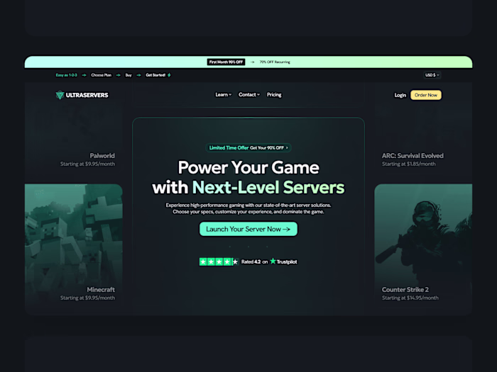 Ultraservers - UI/UX Design