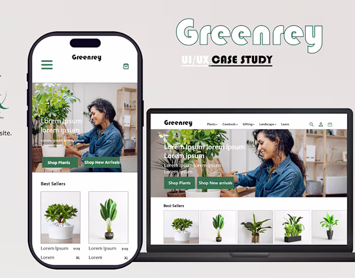 Greenrey Responsive website (Plant Shop)