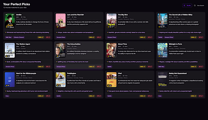 Quick project for my profile showcase: Movie Recommendations...