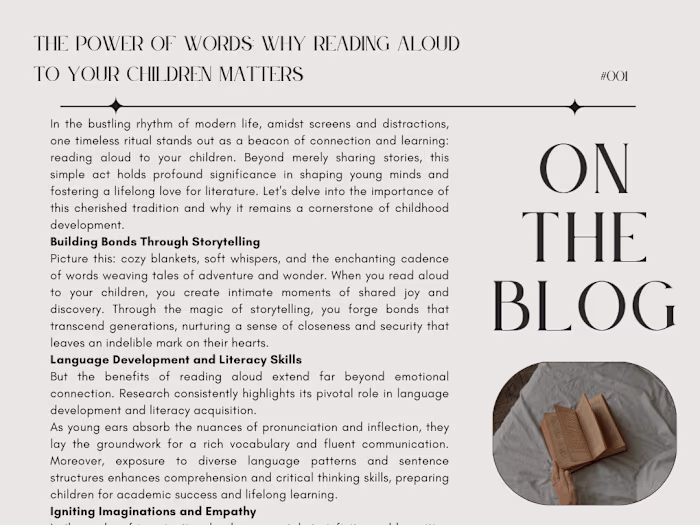 Book Influencer Sample Blog Post