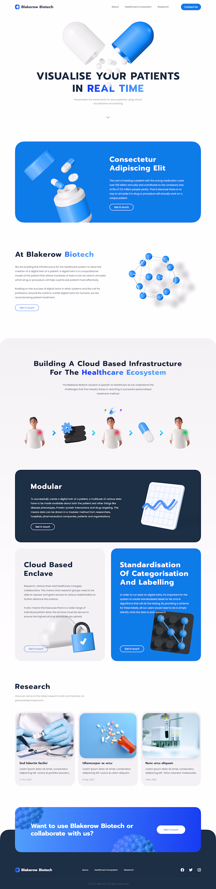 Blakerow Biotech - Healthcare & Biotech Platform Website Design