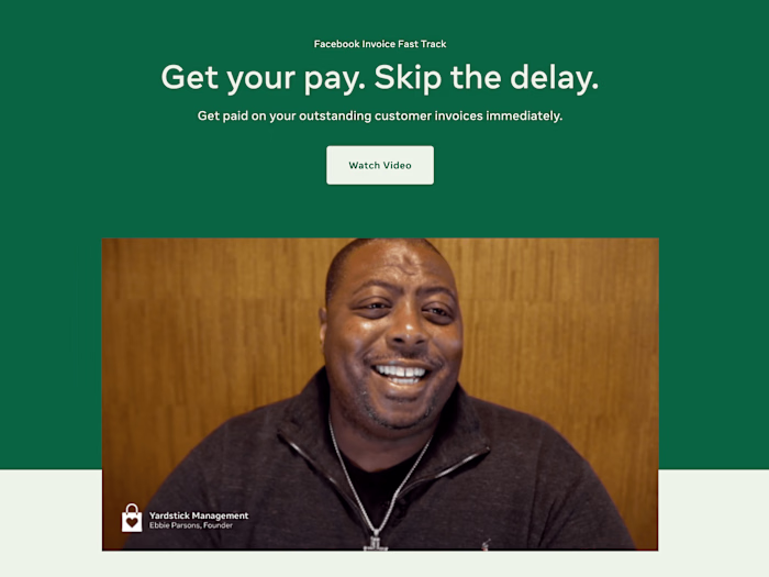 Marketing Strategy | Facebook Receivables Financing Program 