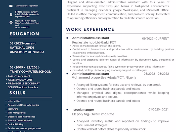 Resume design 