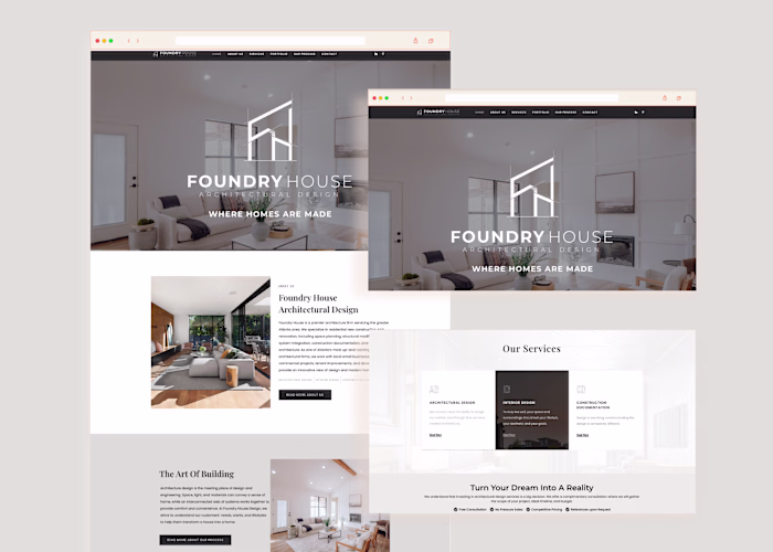 Foundry House Architectural Design Wordpress Website 