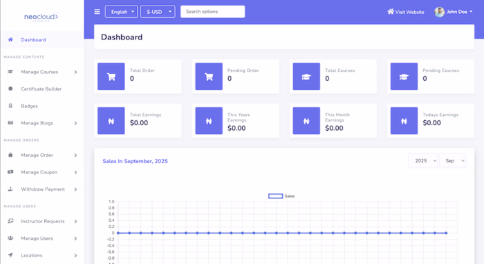 Modular Learning Management System Development